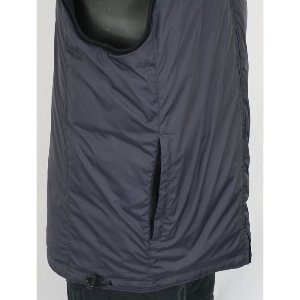Vintage Eddie Bauer Down Filled Reversible Puffer Vest Black/Blue Mens M - Picture 11 of 11